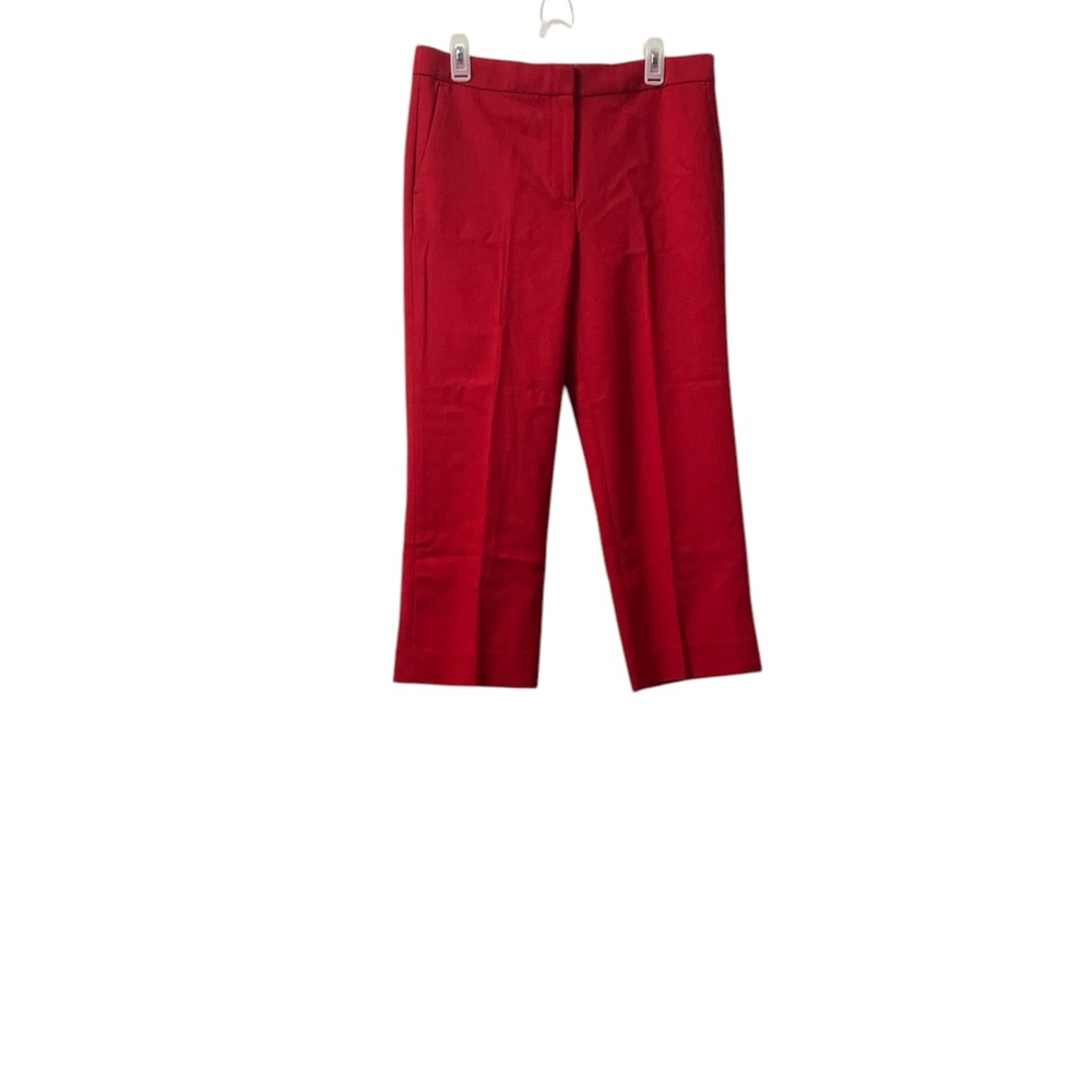 J Crew Red Cropped Pant Size 10